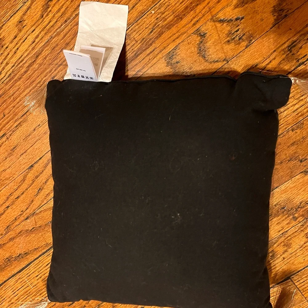 Elegant Black Decorative Pillow with Sequins